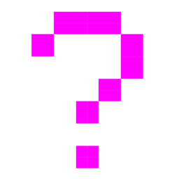 alien monster and red question mark