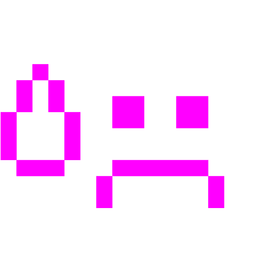 alien monster and sad but relieved face