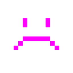 alien monster and slightly frowning face