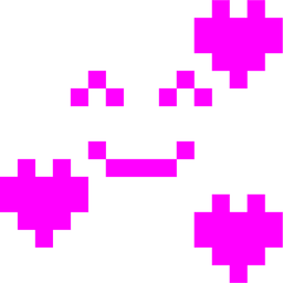 Alien monster and Smiling face with hearts