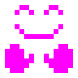 Alien monster and Smiling face with open hands