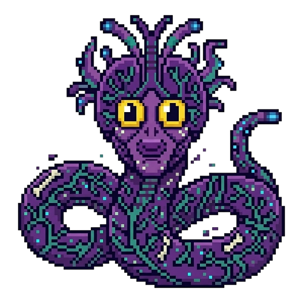 Alien monster and Snake