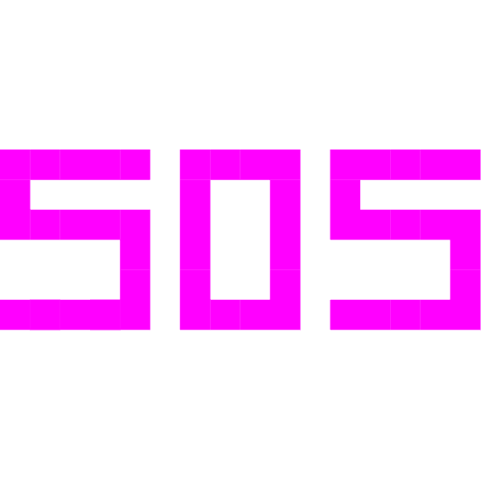 Alien monster and SOS button