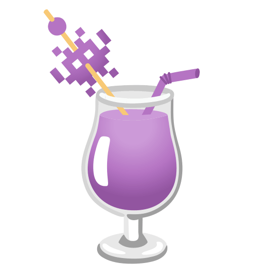 Alien monster and Tropical drink