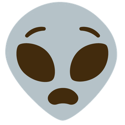 alien and anguished face