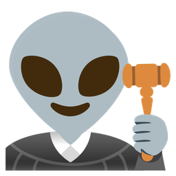 alien and balance scale