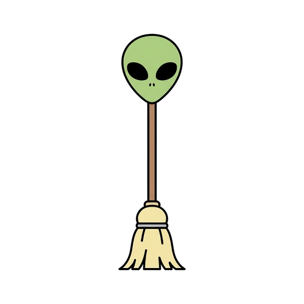 Alien and Broom