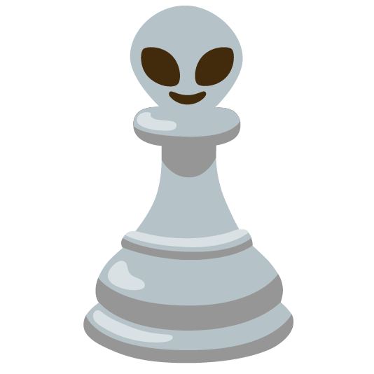 Alien and Chess pawn