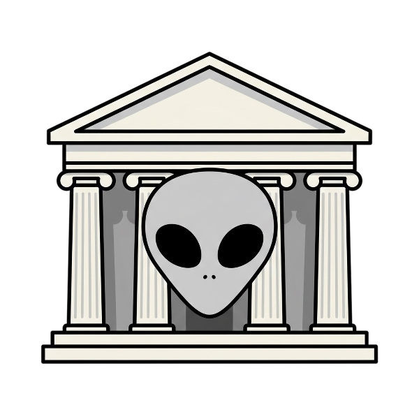 Alien and Classical building