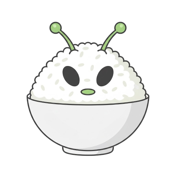 Alien and Cooked rice
