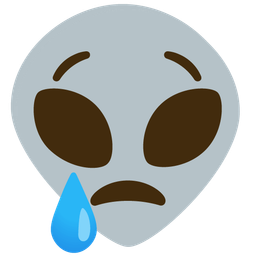 alien and crying face