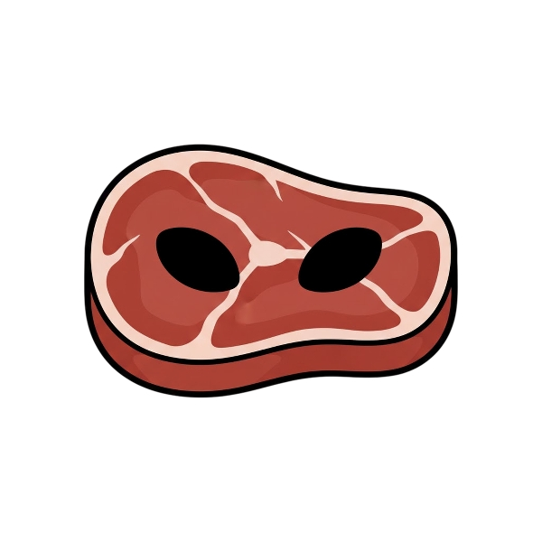 Alien and Cut of meat