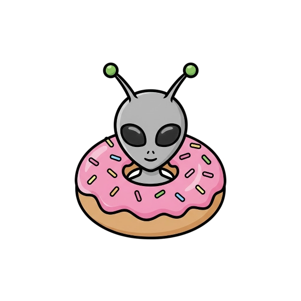 Alien and Doughnut