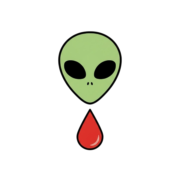 Alien and Drop of blood