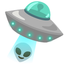 alien and flying saucer