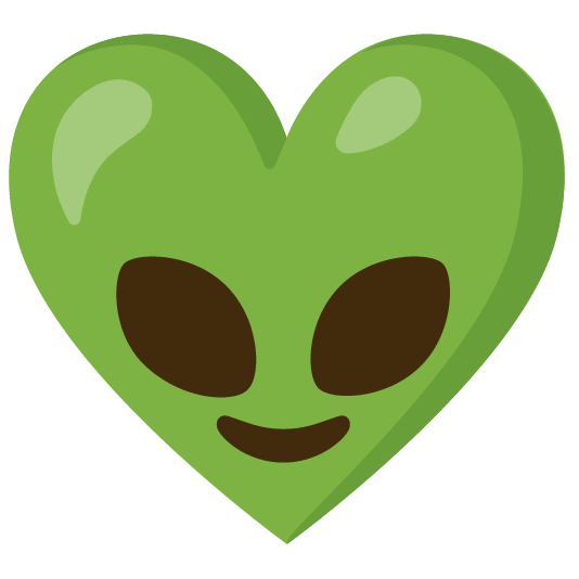 Alien and Green heart