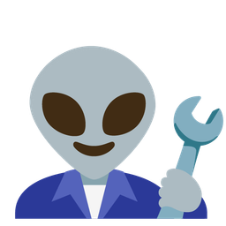 alien and hammer and wrench