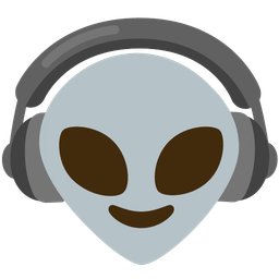 alien and headphone