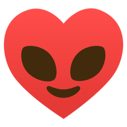 alien and heart suit