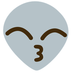 Alien and Kissing face with smiling eyes