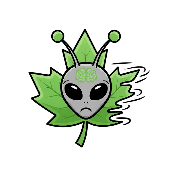 Alien and Leaf fluttering in wind