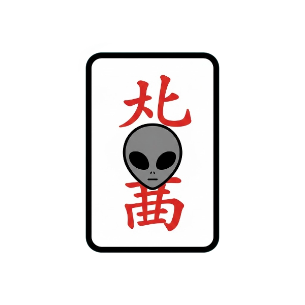 Alien and Mahjong red dragon