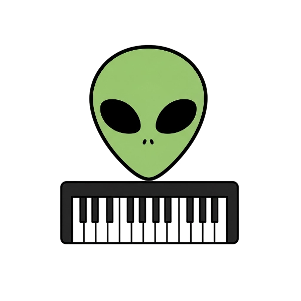 Alien and Musical keyboard