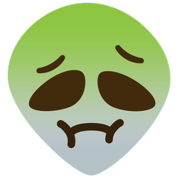 alien and nauseated face