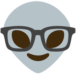 alien and nerd face