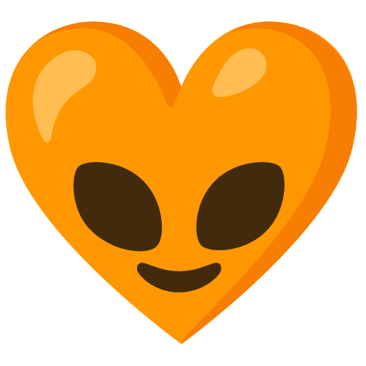 Alien and Orange heart