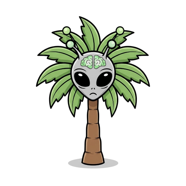 Alien and Palm tree