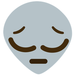 alien and pensive face