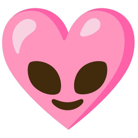 Alien and Pink heart
