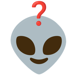 alien and red question mark