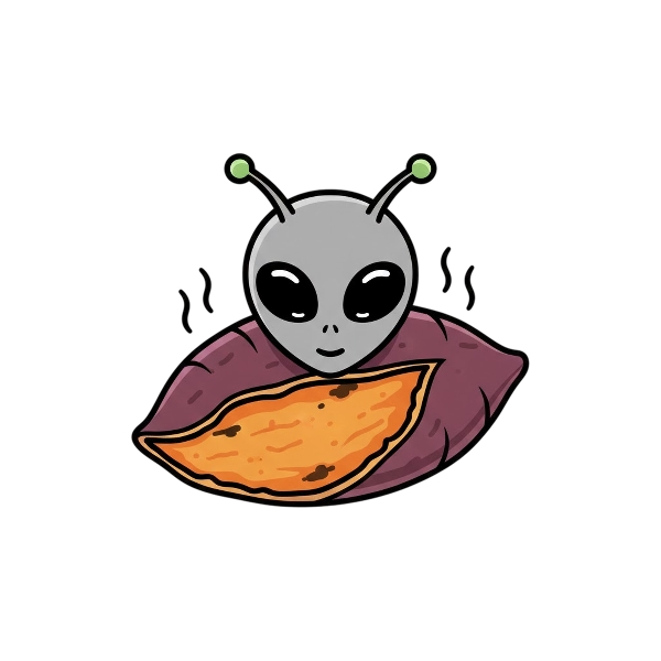 Alien and Roasted sweet potato