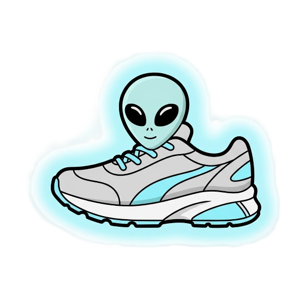 Alien and Running shoe