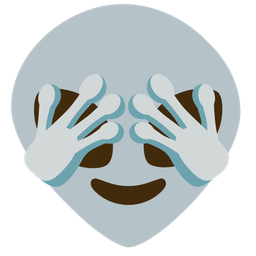 alien and see-no-evil monkey