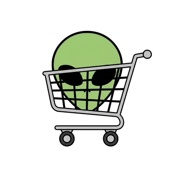Alien and Shopping cart
