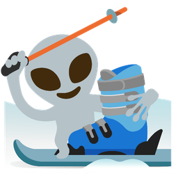 alien and skis