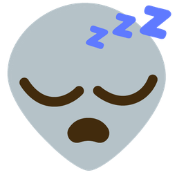 alien and sleeping face