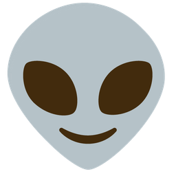 Alien and Slightly smiling face