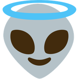 Alien and Smiling face with halo