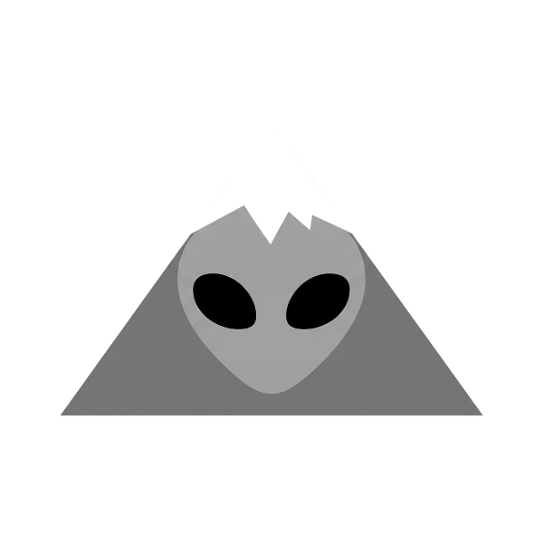 Alien and Snow-capped mountain