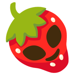 alien and strawberry
