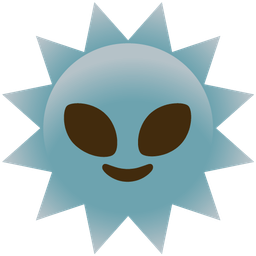 Alien and Sun with face