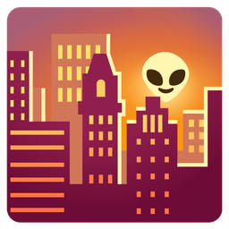 alien and sunset