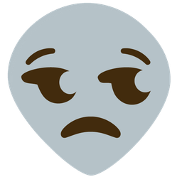 alien and unamused face