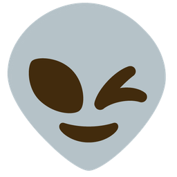Alien and Winking face