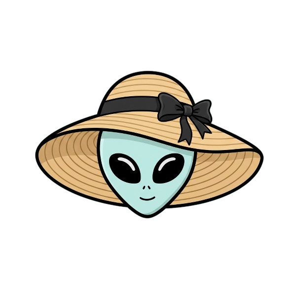 Alien and Woman’s hat
