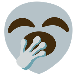 alien and yawning face